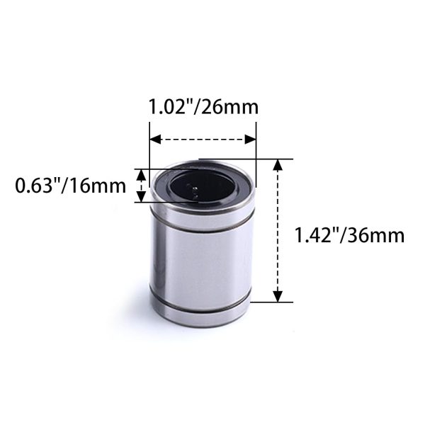 LEPEVNEY Linear Ball Bearing Steel Sealed Durable LME16UU-1