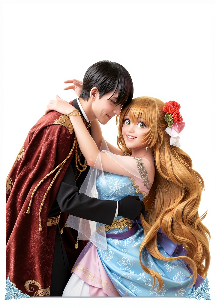 Raeliana graphic novel cover showing characters in a romantic scene
