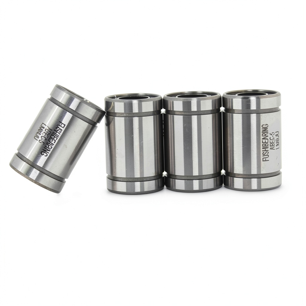 FUSHIBEARING LM8UU linear ball bearing close-up showing dimensions