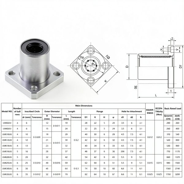 8mm Linear Ball Bearing HiPicco Double Sealed-3