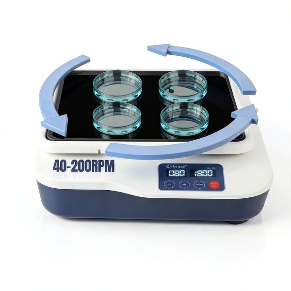Lab Orbital Shaker, 40-200RPM Digital Orbital Shaker, Continuous and Timed Mode for School Laboratory, 10.5"x10.5" Plate Size Orbit Diameter 20mm, Capacity 4.4LB-1